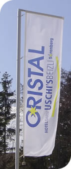 Werbefahnen Hotel Cristal